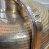 Pair of brass jars with double handles, Moroccan craftsmanship