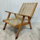 Fauteuil vintage pieds compas