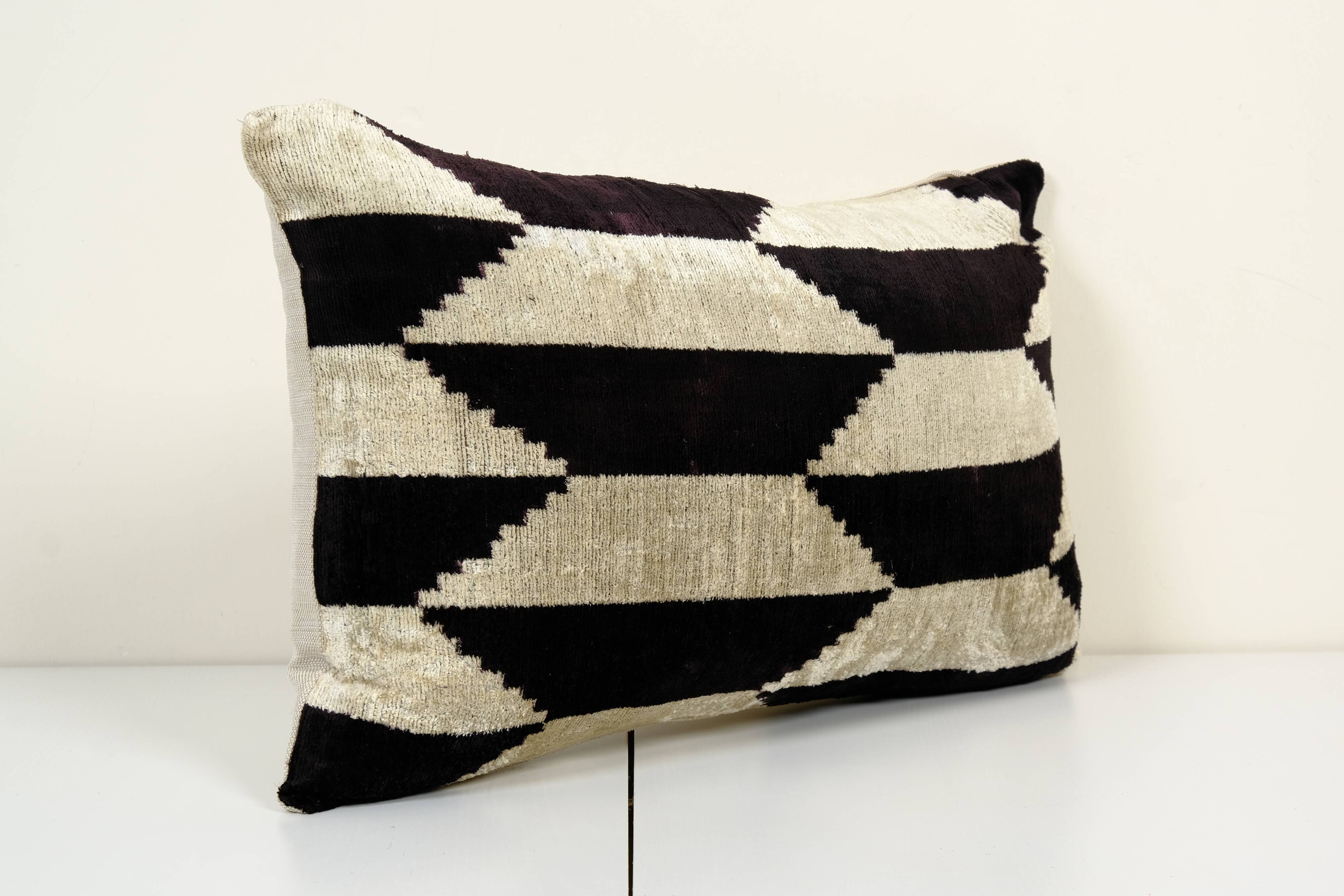 Ikat velvet pillow