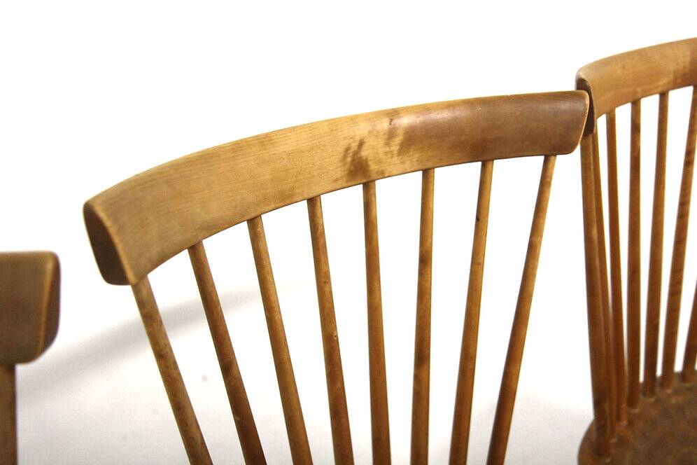 4 chaises scandinaves "Lilla Åland", Carl Malmsten, Suède, 1960