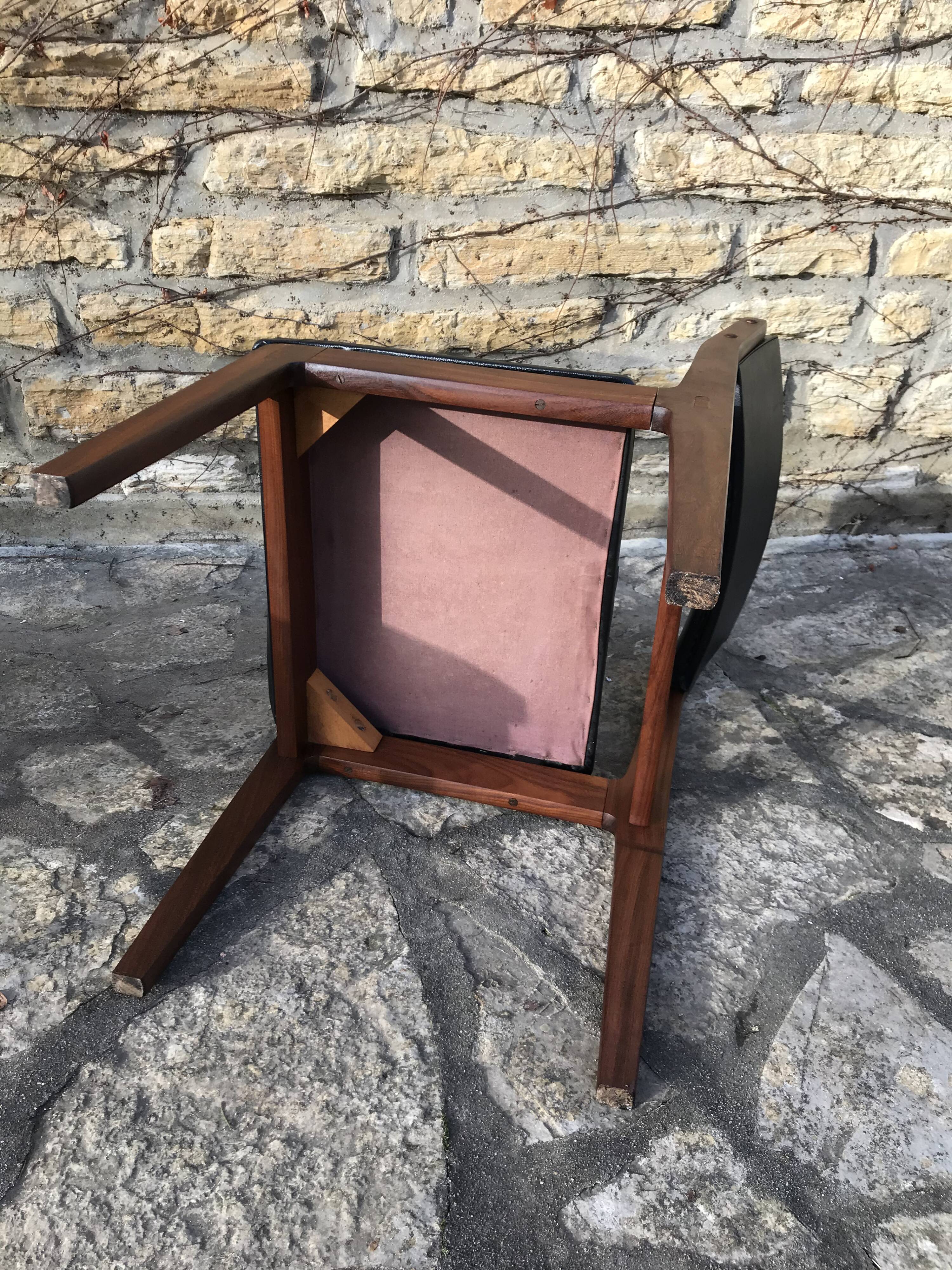 Wooden chair and skai