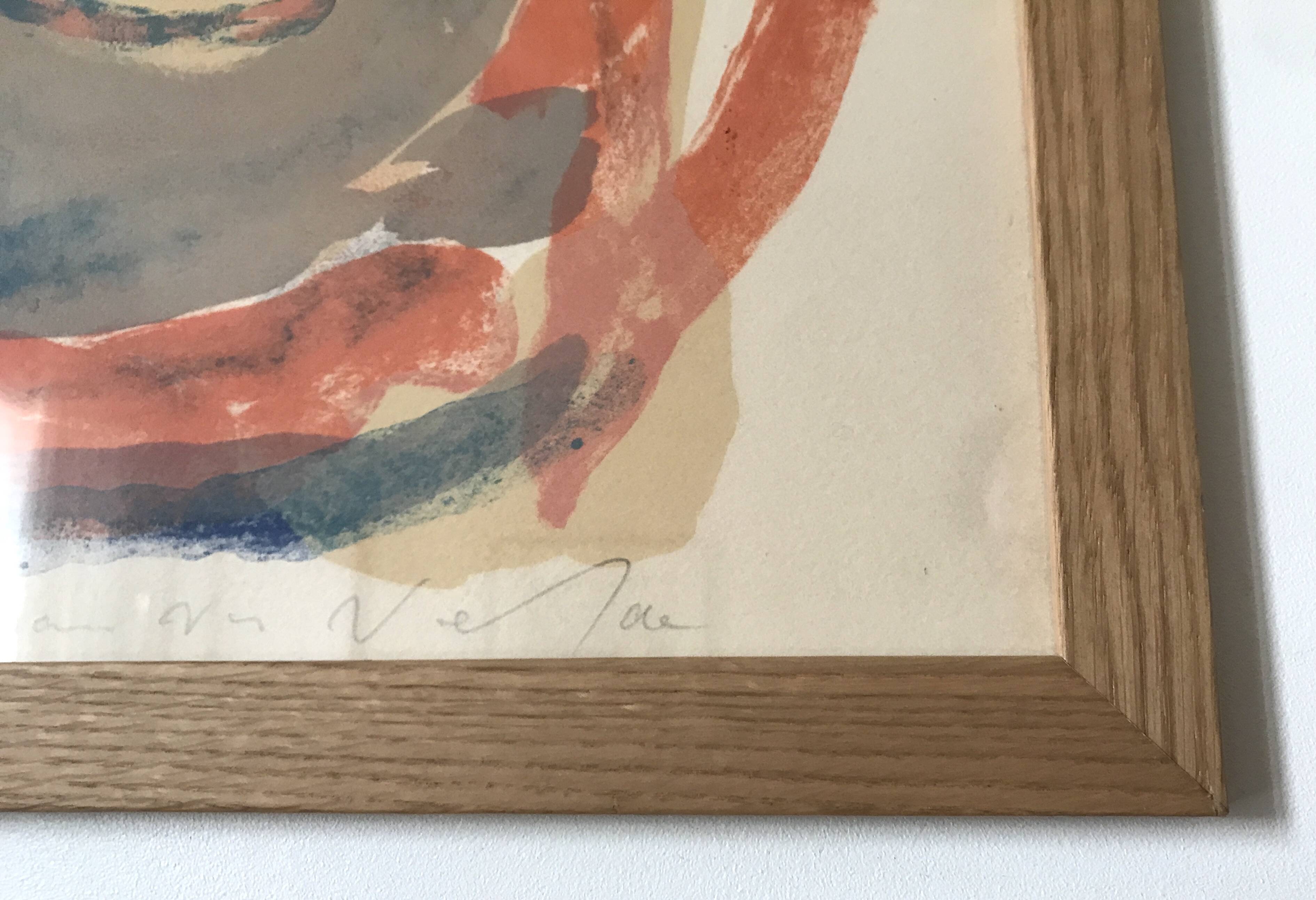 Lithographie originale signée au crayon, Bram Van Velde, Sans titre, 1968