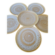 Set of 6 flat plates in stoneware Niderviller model Fauve from the 60s/70s.