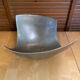 Service bowl michael lax design polished aluminium 1980s vintage cut