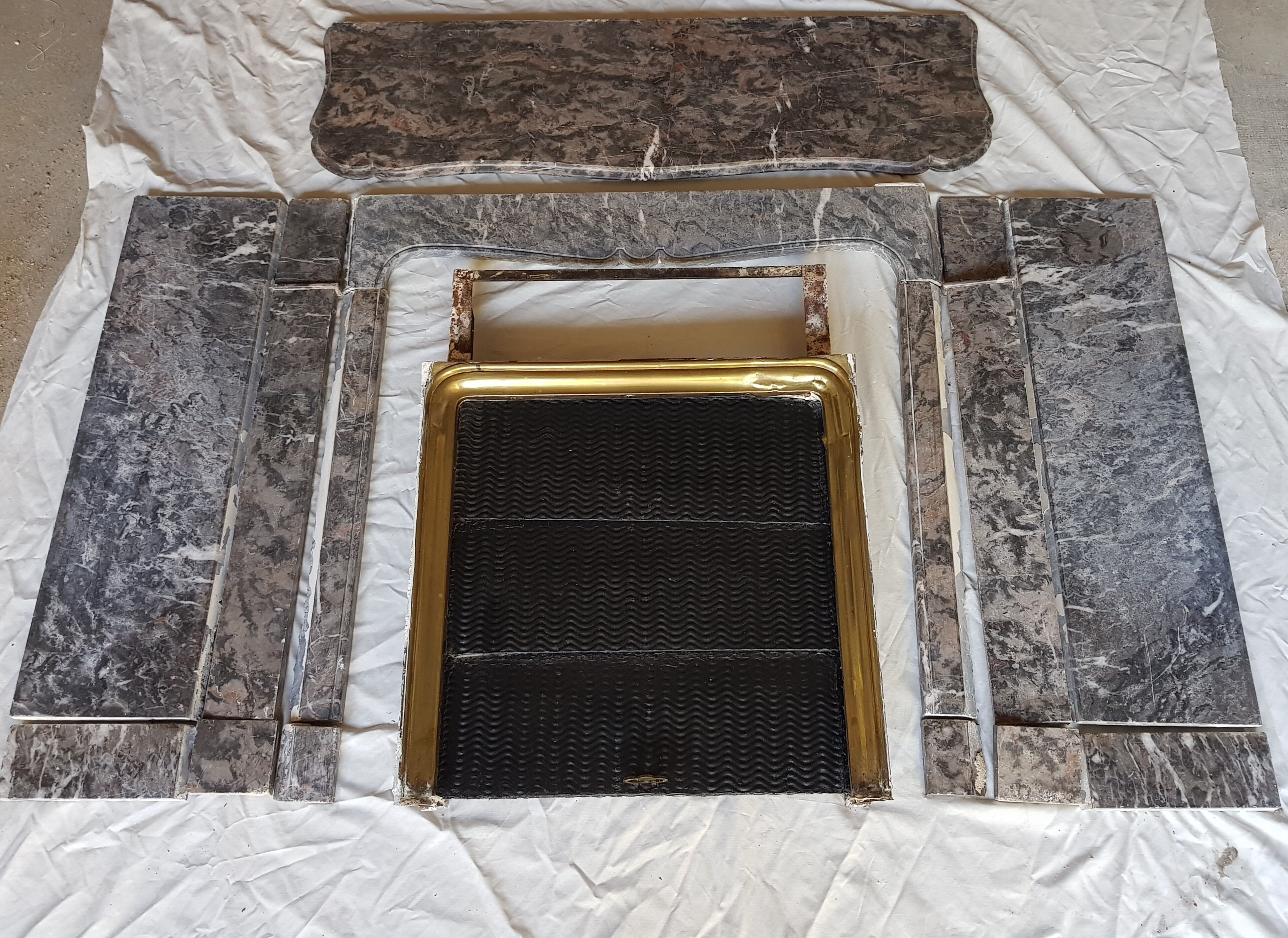 Pompadour marble fireplace 1860