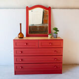 Solid pine antique mirror 60x74cm