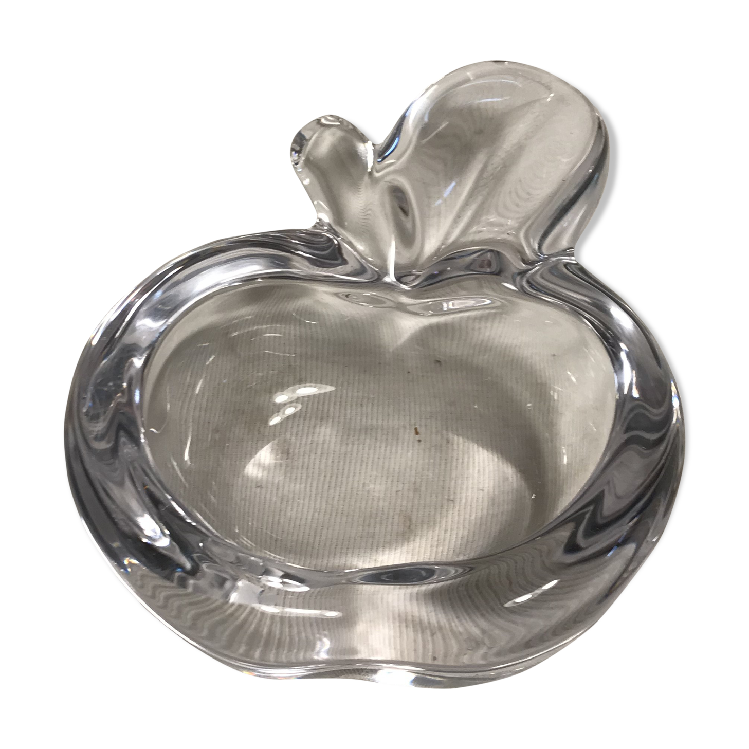 Former Crystal VANNES France form Apple Vintage ashtray