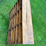 Antique wooden locker storage unit