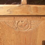 Glass cabinet art deco period library in oak