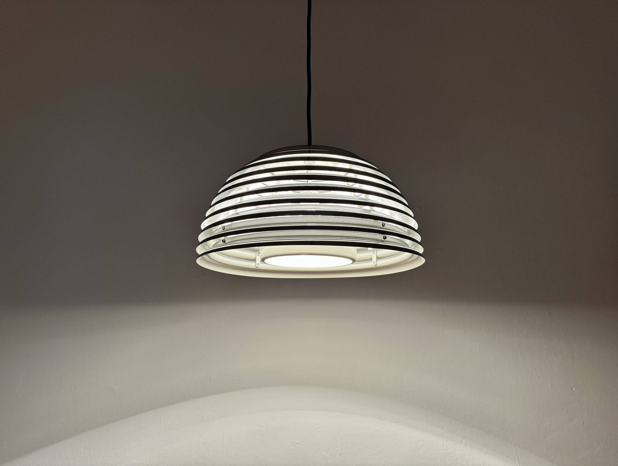 Chromed 1970s Pendant Lamp by Kazuo Motozawa for Staff