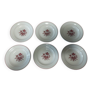 Assiettes creuses série de six Villeroy & Boch modèle Flora