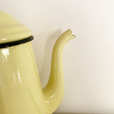 Vintage yellow and black enamelled coffee maker