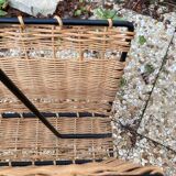 Raoul Guys vintage wicker magazine holder