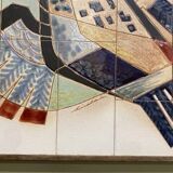 Wall panel, modernist ceramic signed Sinclair (from Hendrickx), 1950/60