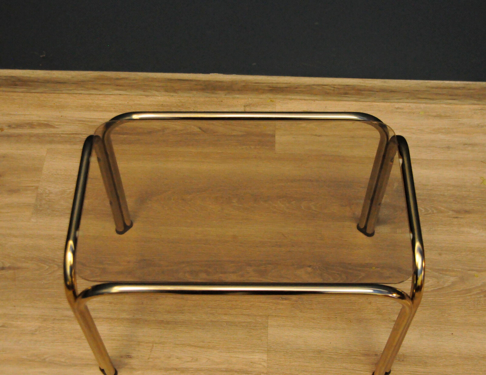 Coffee Table, Smoked Glass and Chrome