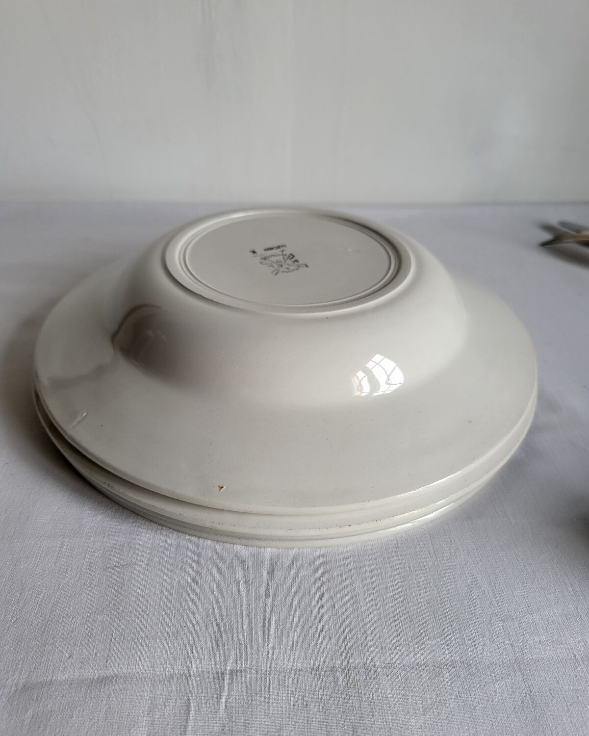4 Deep Plates in earthenware Moulin des Loups & Hamage model Lucien