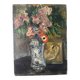 Bouquet de fleurs sur un entablement, signée