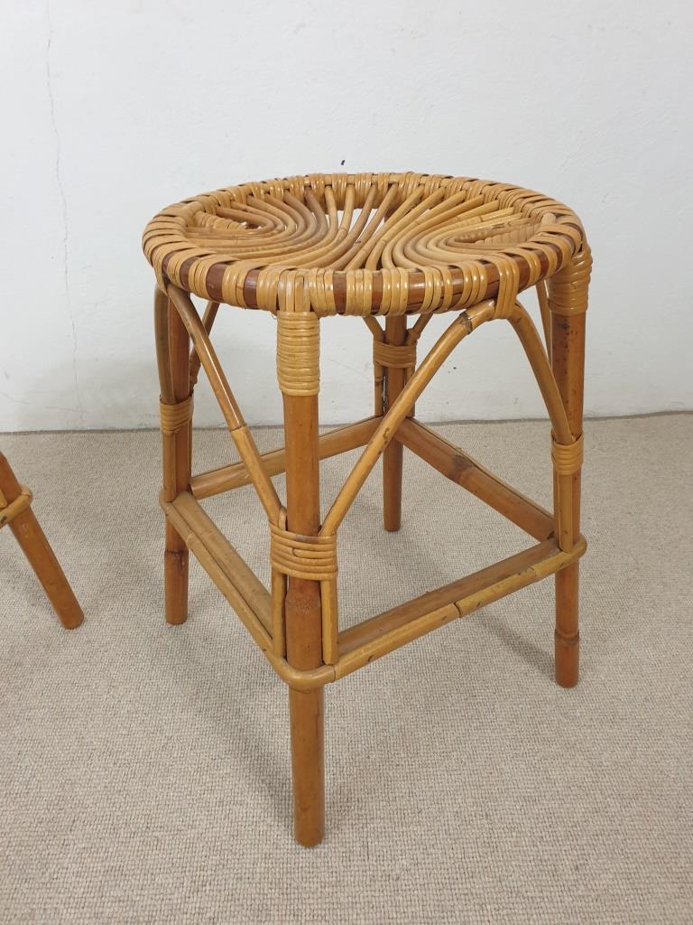 Vintage rattan stools