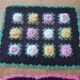 Set of 2 placemats in relief flowers crocheted vintage 70's hands