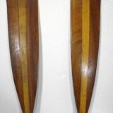 Pair of wooden oars