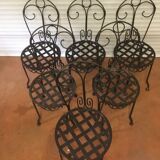 Set of.6 forged chairs
