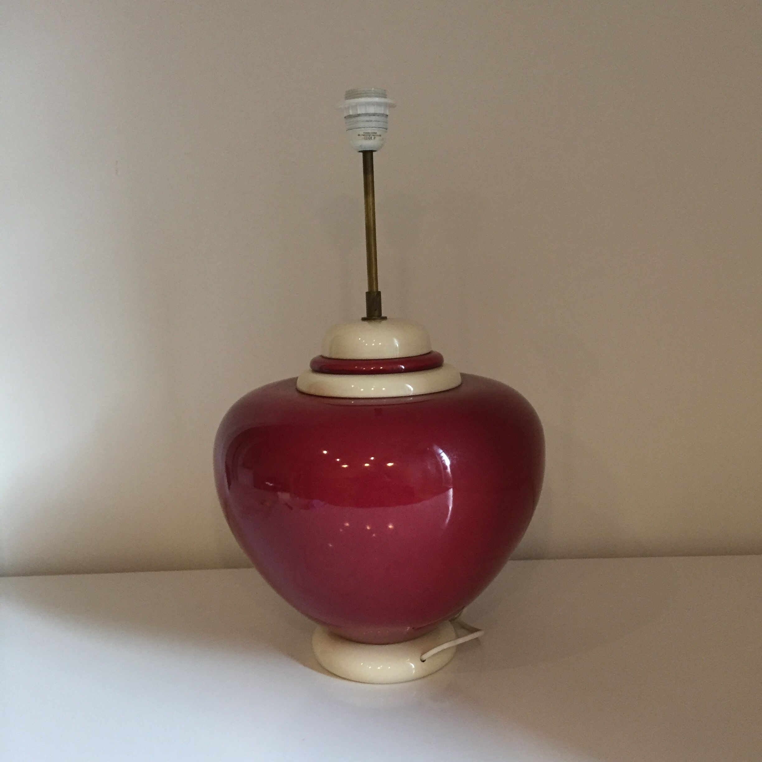 Ceramic table lamp, François Châtain France 1980s