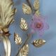 Wall light flower Hans Kogl in gold metal and pearls 70s