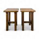 Pair of solid pine stools in the style of Charlotte Perriand.