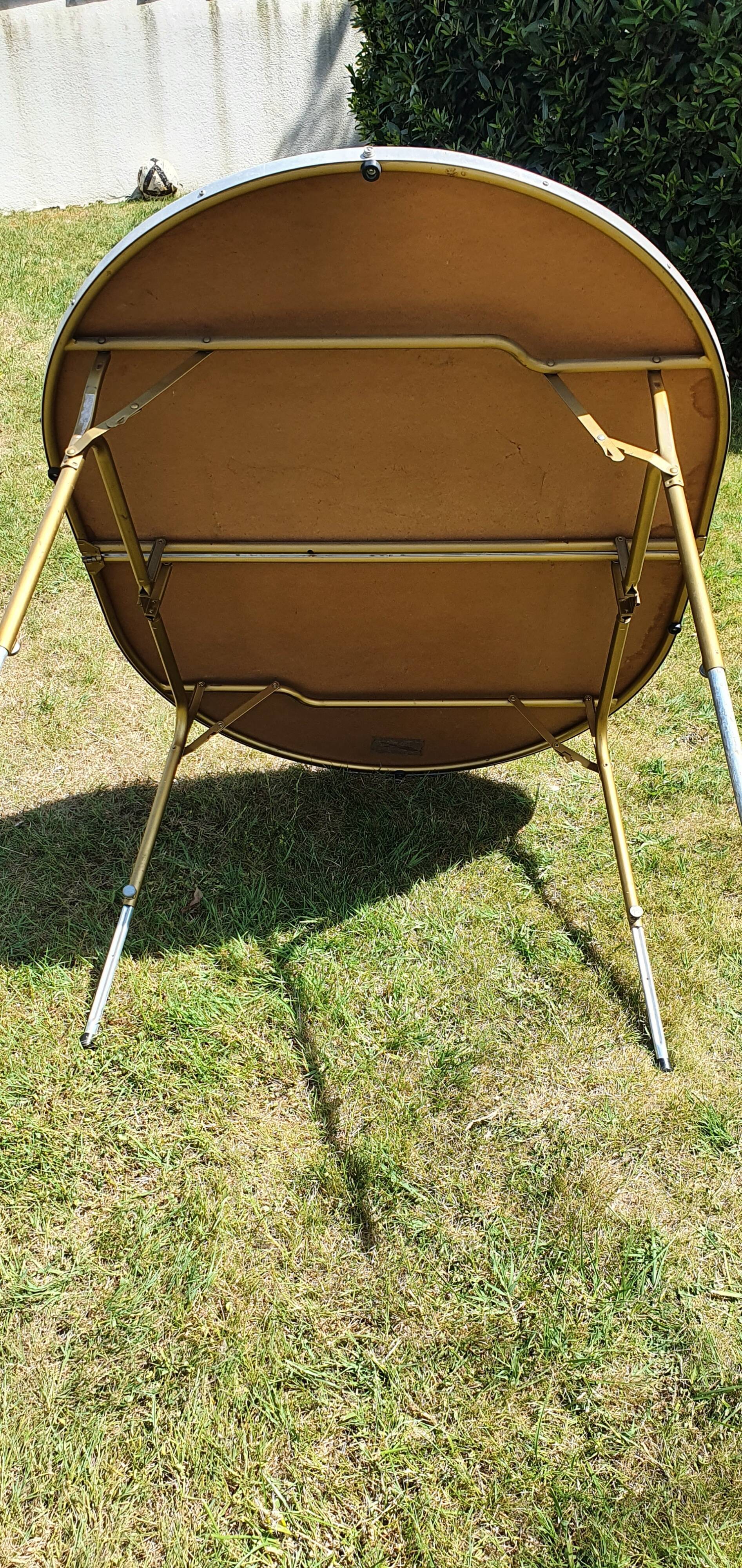 Vintage oval camping table. 1950s.