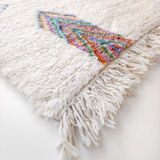 Moroccan Berber carpet azilal ecru with colored diamonds pastels 300x216cm