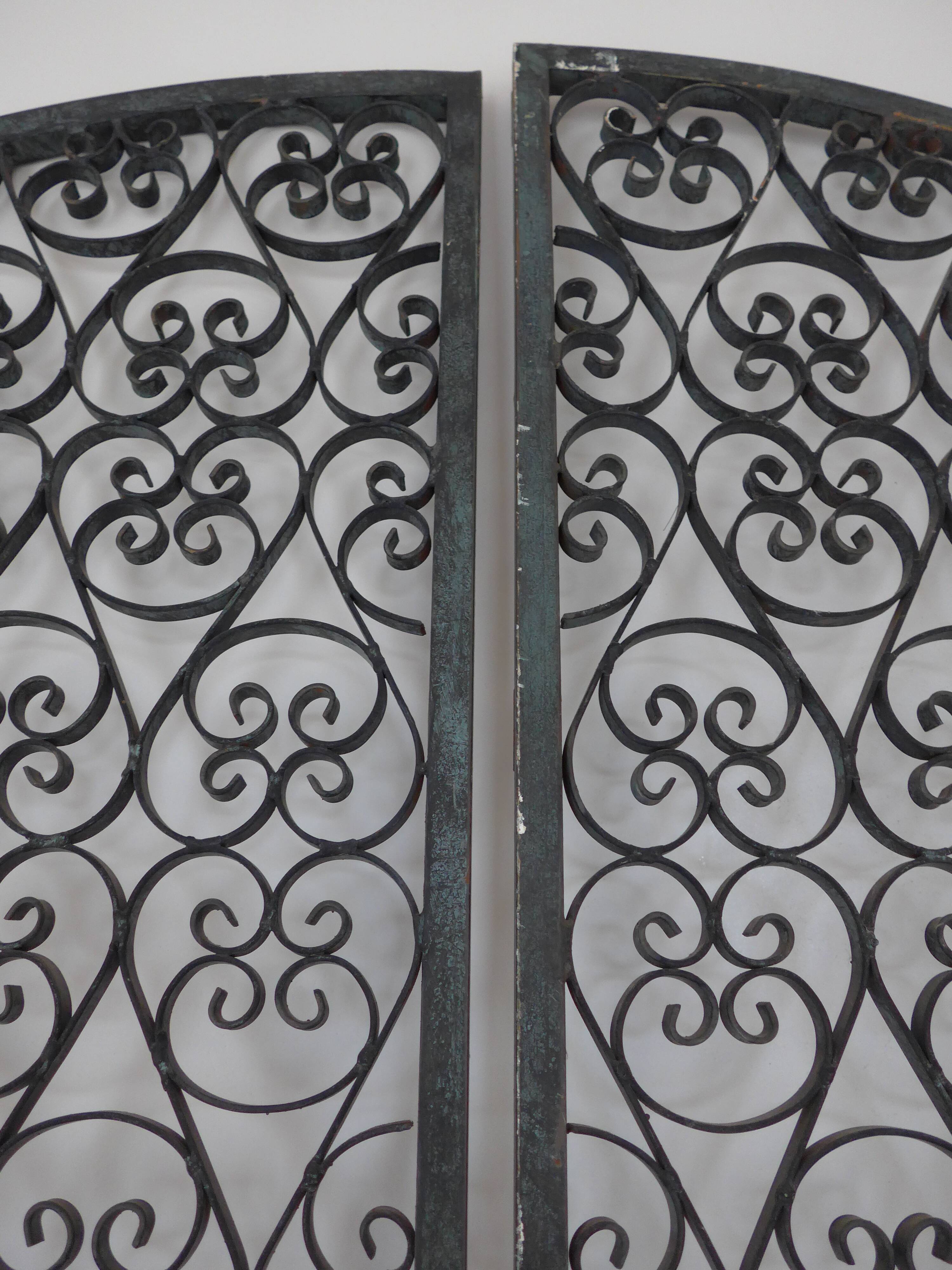 Double wrought iron door