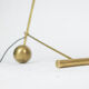 Floor lamp in perforated sheet metal and gilded brass, 1960s