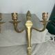 Two Empire style bronze wall candlesticks