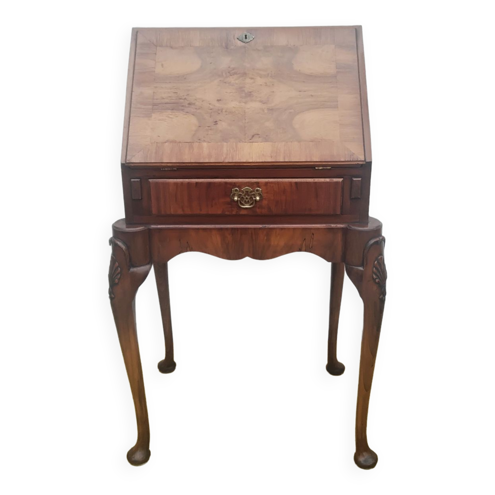 Antique 1920s burr walnut bureau