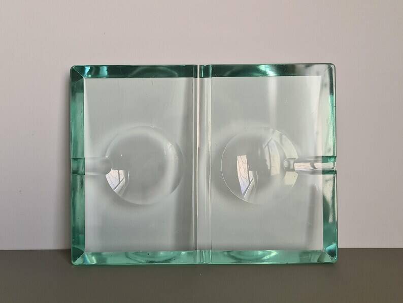 Mid-century Italian green glass ashtray - Catchall