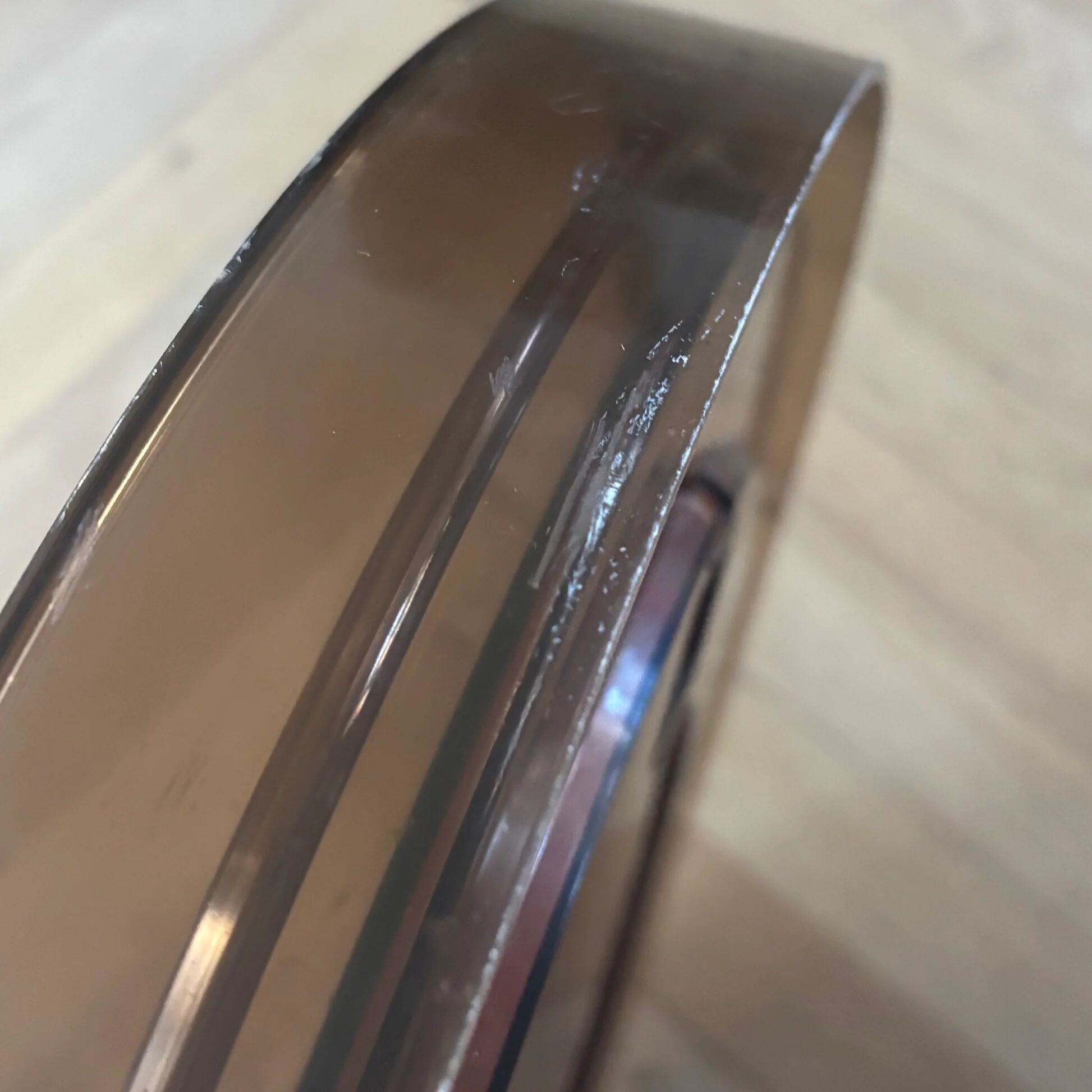 70's smoked plastic mirror