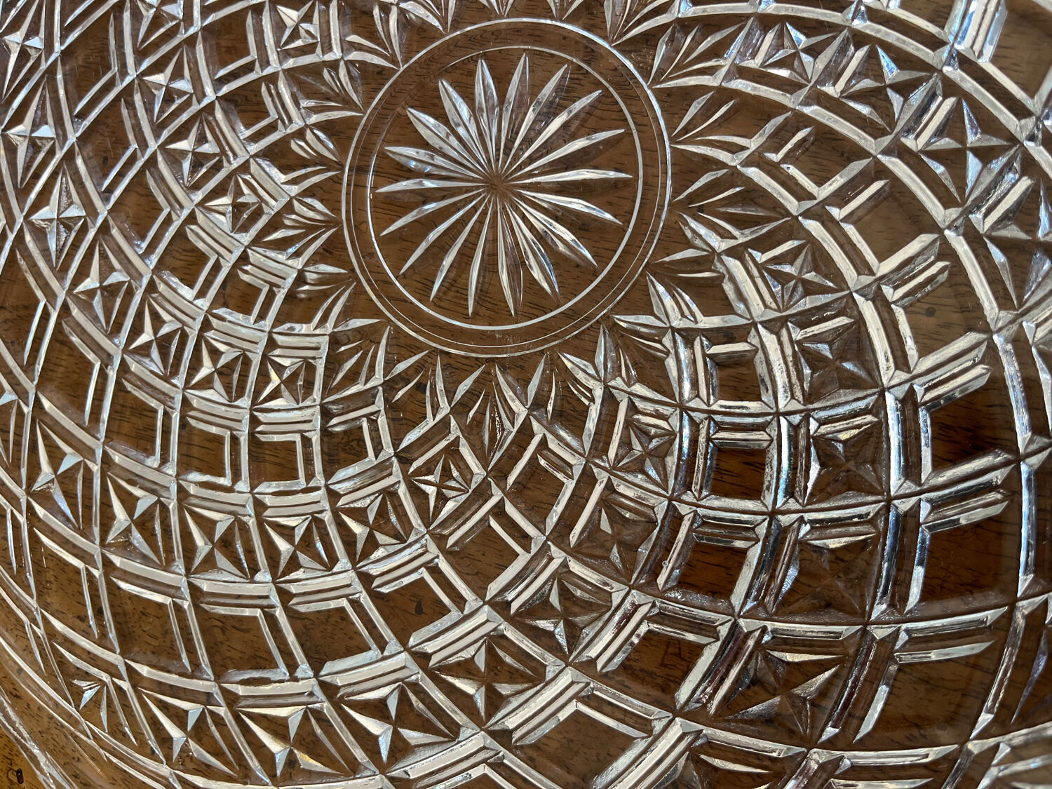 Large pressed glass plate