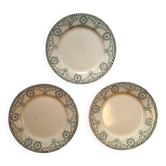 3 assiettes à dessert salins