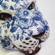 Étagère murale Panther en céramique bleu Delft