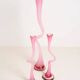 Pink Swirl Glass Vases – Set of 3