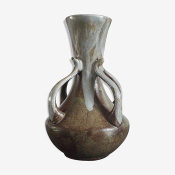 Vase en grès flammé anonyme Art Nouveau vers 1900-1910