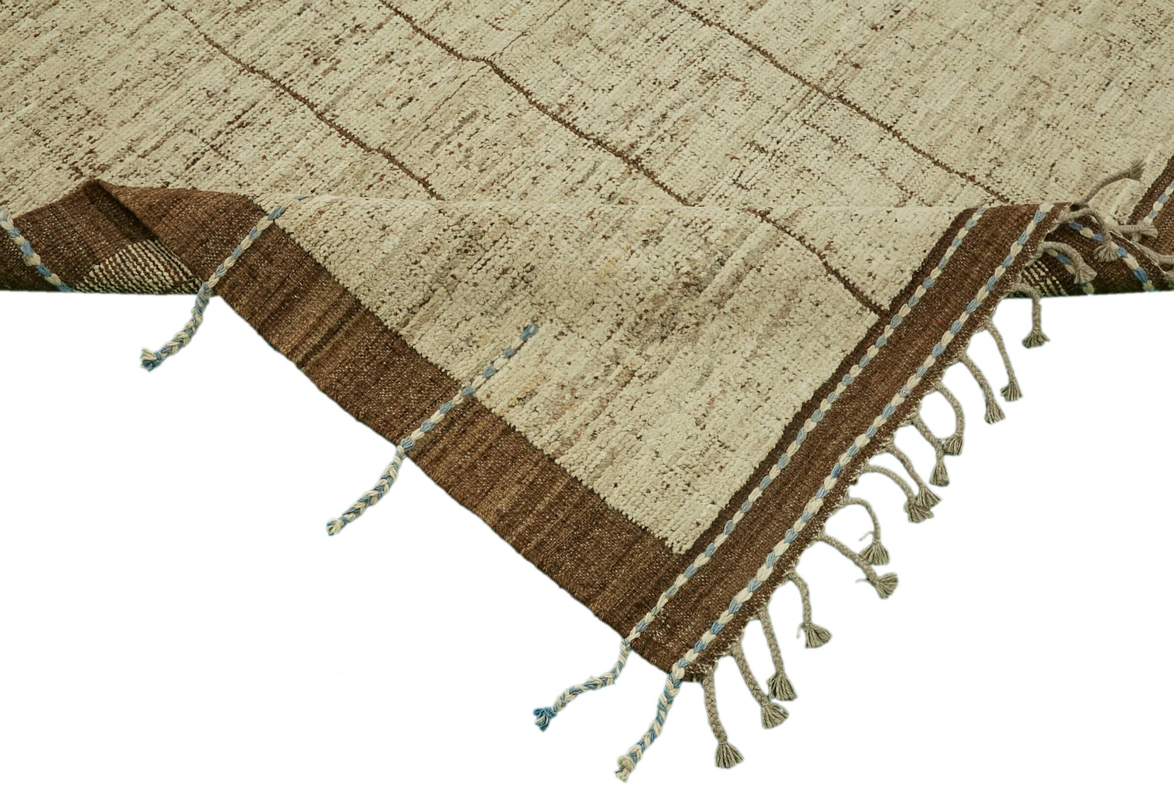 Handmade Turkish One of a Kind 290 cm x 362 cm Beige Wool Carpet