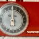 Stube vintage red lacquered metal kitchen scale - force 10