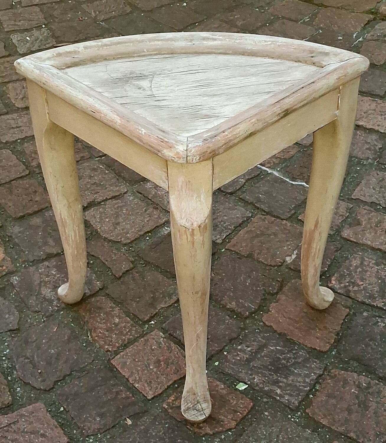 Antique corner stand, corner unit, original patina, Chaby style.