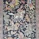 Tapis en soie Qom (soie sur coton) scène de chasse Cachemire 1950s