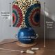 blue ceramic lamp | ethnic printed wax lampshade