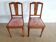 Set of 2 50s chairs in oak and pink velvet