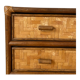 Rattan and vintage bamboo chest of drawers