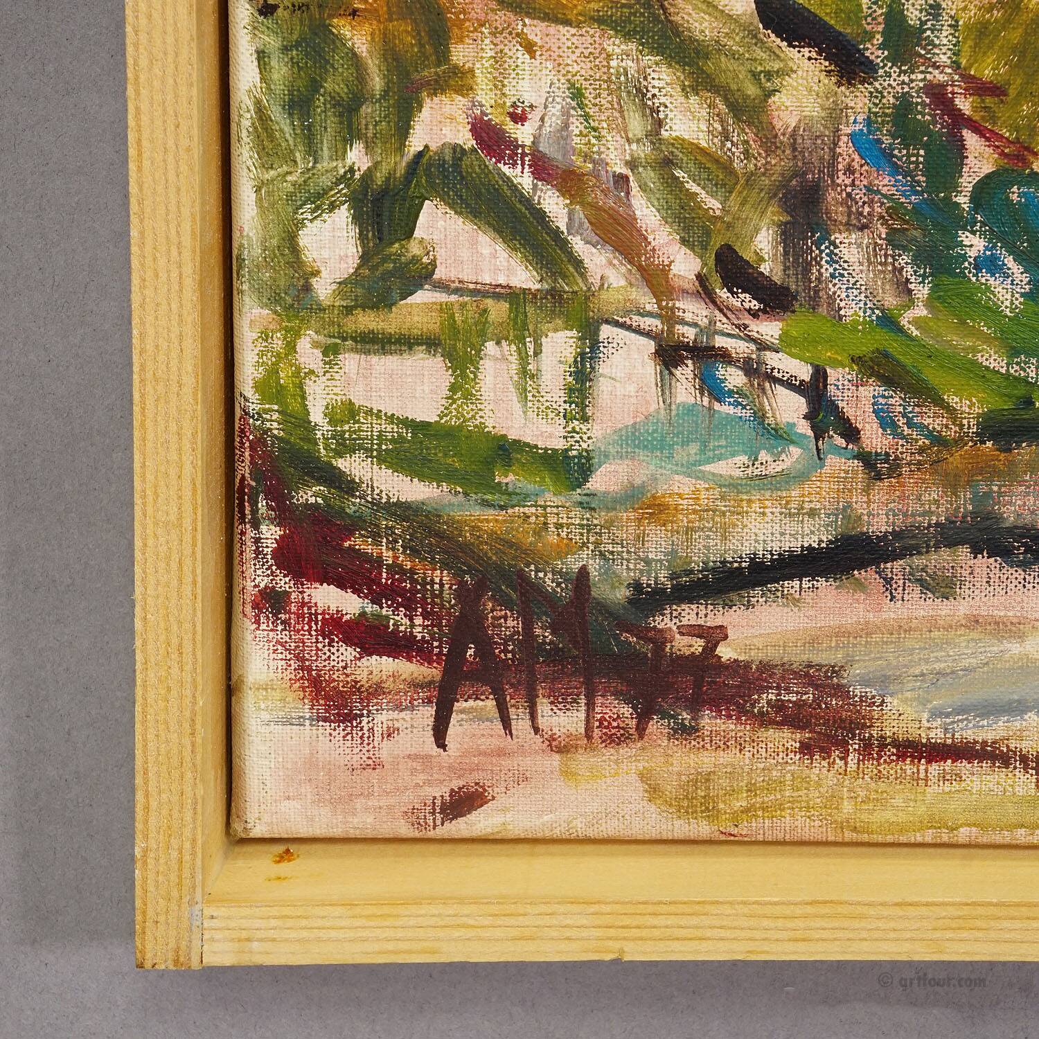 Urban landscape Edinburgh – Oil painting by Alexander Michael, 1977