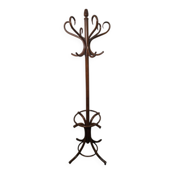 Curved antique wooden parrot